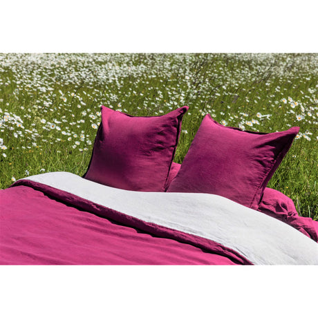 Pure Washed Linen Pillow Case, Heather Rose