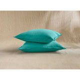 Pure Washed Linen Pillow Case, Lagoon Blue