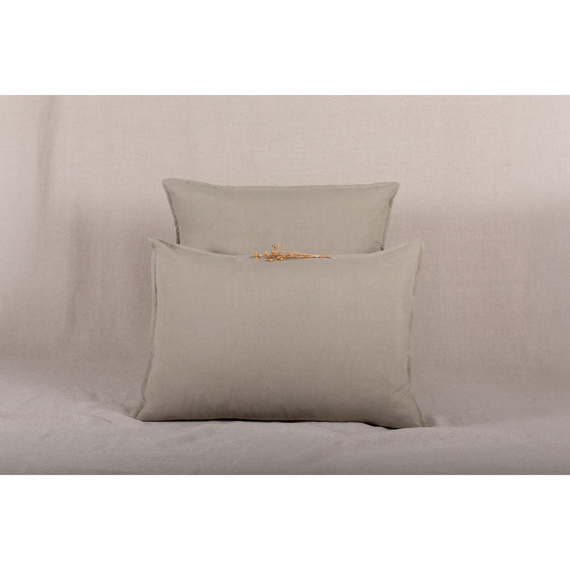 Pure Washed Linen Pillow Case, Laurel Green
