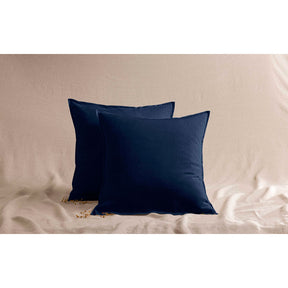 Pure Washed Linen Pillow Case, Midnight Blue