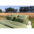 Pure Washed Linen Pillow Case, Olive Green