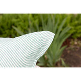 Pure Washed Linen Pillow Case, Pea Green Stripe