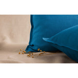 Pure Washed Linen Pillow Case, Prussian Blue