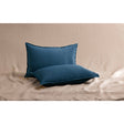 Pure Washed Linen Pillow Case, Prussian Blue