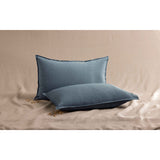 Pure Washed Linen Pillow Case, Slate Blue