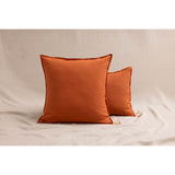 Pure Washed Linen Pillow Case, Terracotta Tile