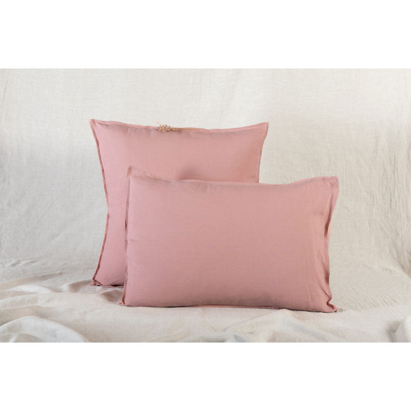 Pure Washed Linen Pillow Case, Terracotta