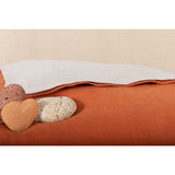 Pure Washed Linen Quilt, Two-Tone Brick-Red