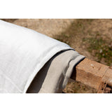 Pure Washed Linen Quilt, Two-Tone Cream White