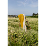 Pure Washed Linen Quilt, Two-Tone Curry Yellow