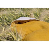Pure Washed Linen Quilt, Two-Tone Curry Yellow