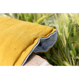 Pure Washed Linen Quilt, Two-Tone Curry Yellow
