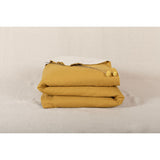 Pure Washed Linen Quilt, Two-Tone Curry Yellow