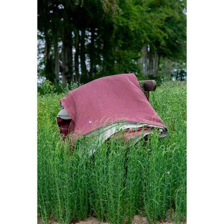 Pure Washed Linen Quilt, Two-Tone Dusty Pink