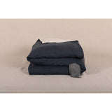 Pure Washed Linen Quilt, Two-Tone Lead Grey