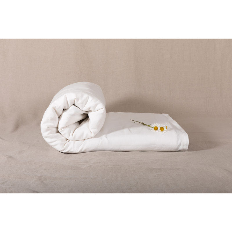 Pure Washed Linen Quilt, Two-Tone Optique White