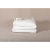 Pure Washed Linen Quilt, Two-Tone Optique White