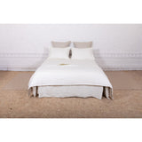 Pure Washed Linen Quilt, Two-Tone Optique White