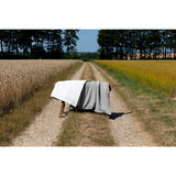 Pure Washed Linen Quilt, Two-Tone Optique White