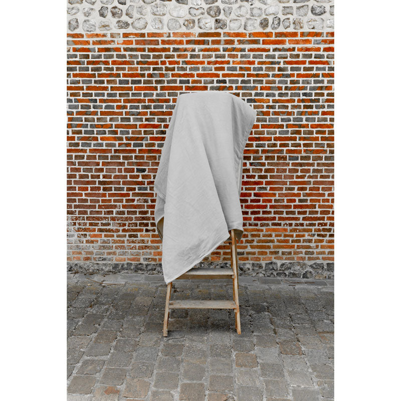 Pure Washed Linen Quilt, Two-Tone Pebble Grey