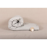 Pure Washed Linen Quilt, Two-Tone Pebble Grey