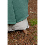 Pure Washed Linen Quilt, Two-Tone Pine Green