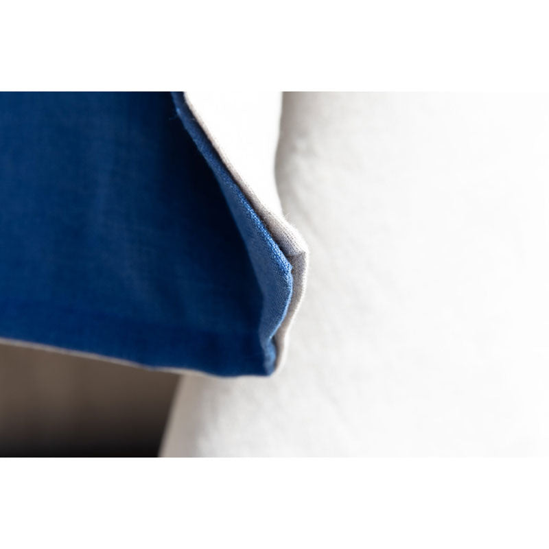 Pure Washed Linen Quilt, Two-Tone Ultramarine Blue