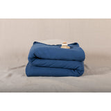 Pure Washed Linen Quilt, Two-Tone Ultramarine Blue