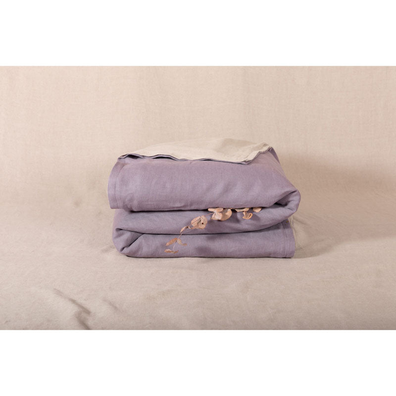 Pure Washed Linen Quilt, Two-Tone Violet