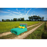 Pure Washed Linen Duvet Cover, Pea Green
