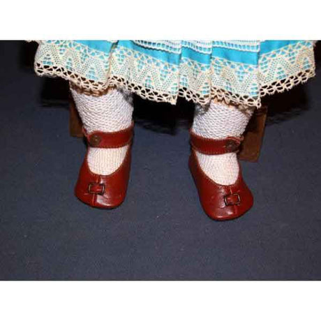 Chocolate Antique Doll Shoes