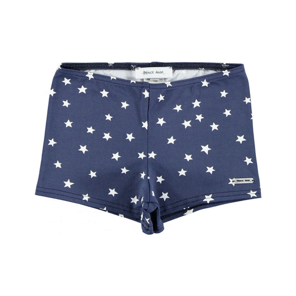 Star Print Stretch Swim Shorts, Navy - Zouf.biz