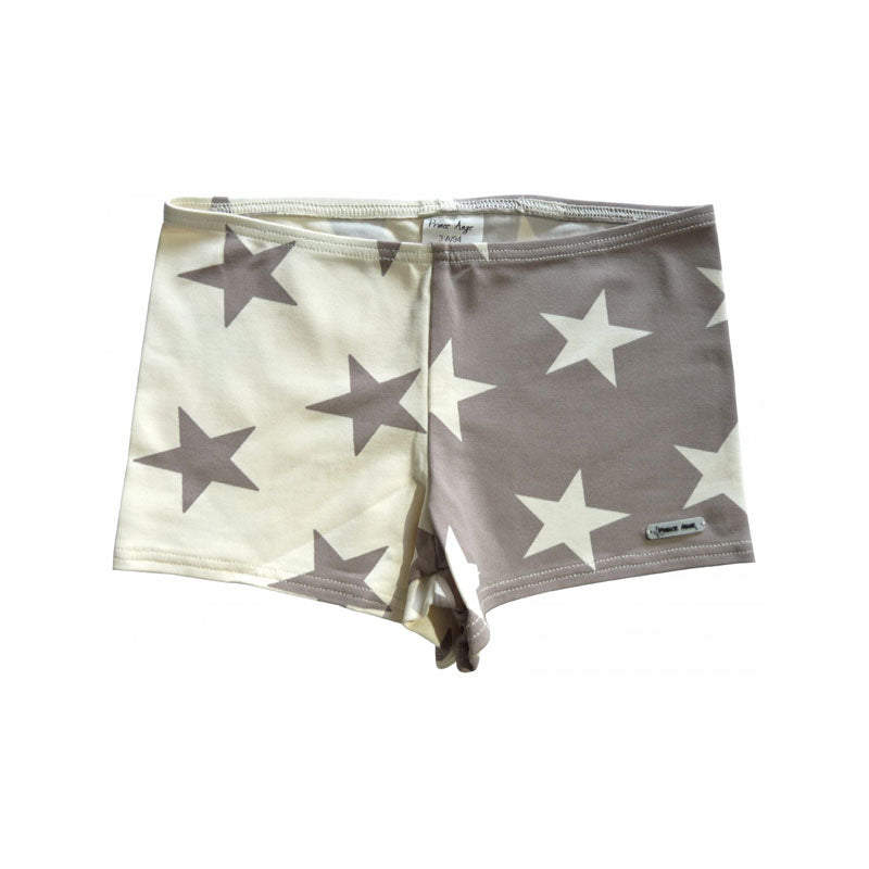 Star Print Stretch Swim Shorts, Beige - Zouf.biz