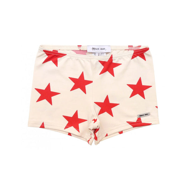 Star Print Stretch Swim Shorts, Ivory - Zouf.biz