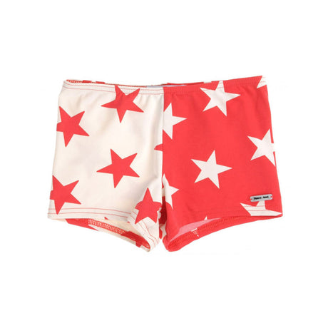 Star Print Stretch Swim Shorts, Red - Zouf.biz