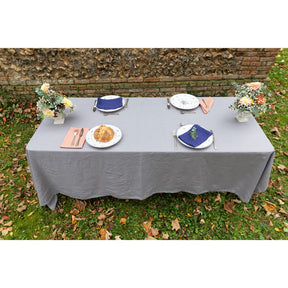 Pure Washed Linen Tablecloth, Ash Grey
