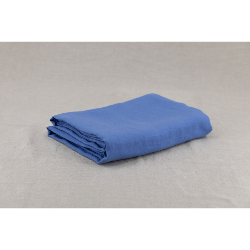 Pure Washed Linen Tablecloth, Blue Flower