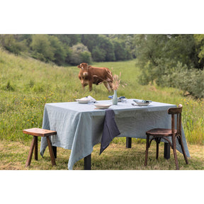 Pure Washed Linen Tablecloth, Celadon Green