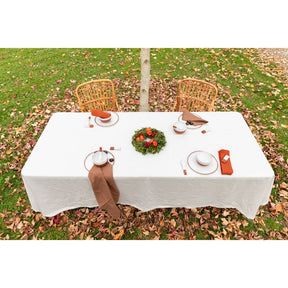 Pure Washed Linen Tablecloth, Chalk White