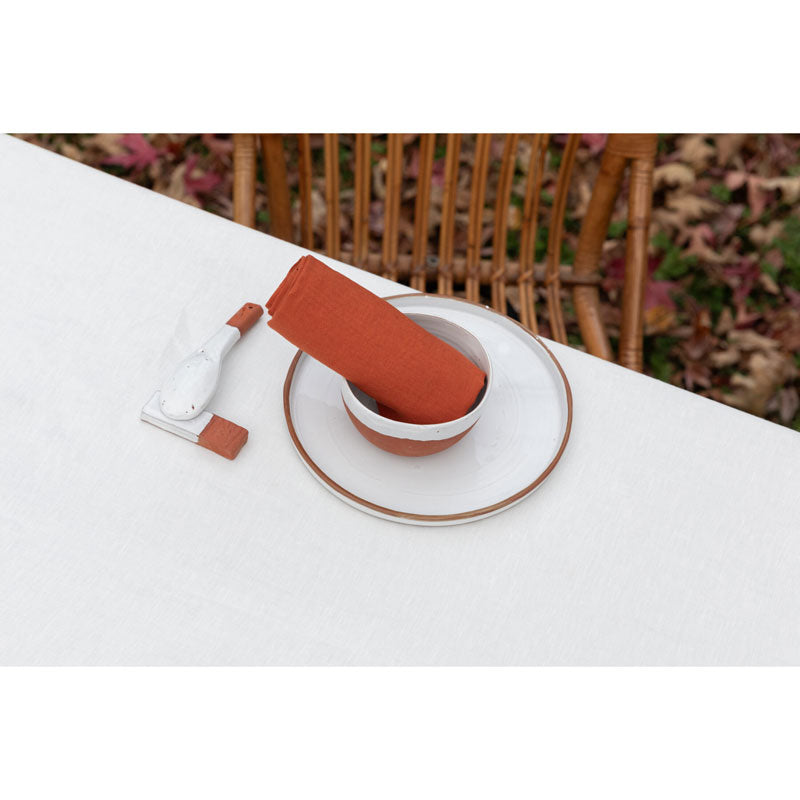 Pure Washed Linen Tablecloth, Chalk White