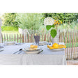 Pure Washed Linen Tablecloth, Flint Grey Stripe