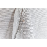 Pure Washed Linen Tablecloth, Flint Grey Stripe