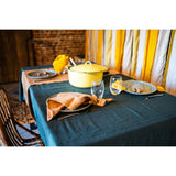 Pure Washed Linen Tablecloth, Forest Green