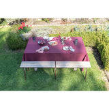 Pure Washed Linen Tablecloth, Garnet Red