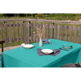 Pure Washed Linen Tablecloth, Lagoon Blue