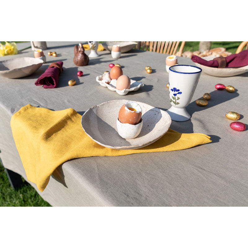 Pure Washed Linen Tablecloth, Laurel Green
