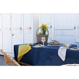 Pure Washed Linen Tablecloth, Midnight Blue