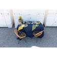 Pure Washed Linen Tablecloth, Midnight Blue