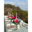 Pure Washed Linen Tablecloth, Pea Green Stripe