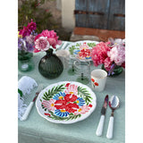 Pure Washed Linen Tablecloth, Pea Green Stripe